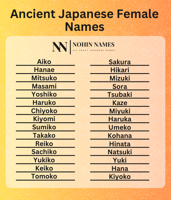 Ancient Japanese Female Names