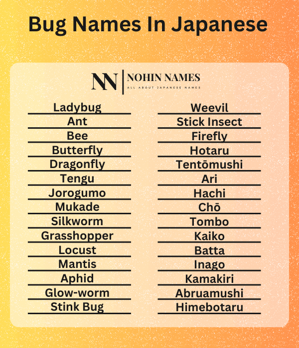 Bug Names In Japanese