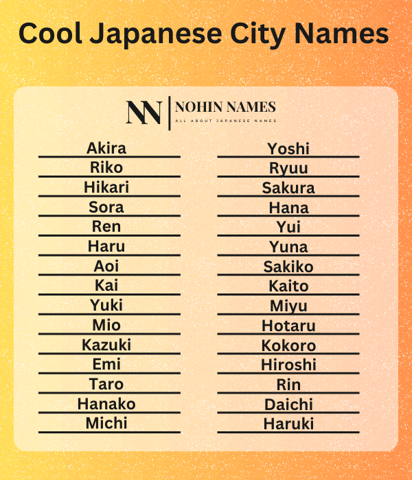 Cool Japanese City Names