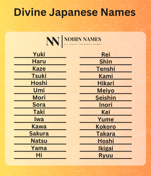 Divine Japanese Names
